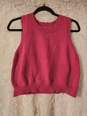Amazon Brand Sleeveless Crewneck Sweater Vest - Bright Pink